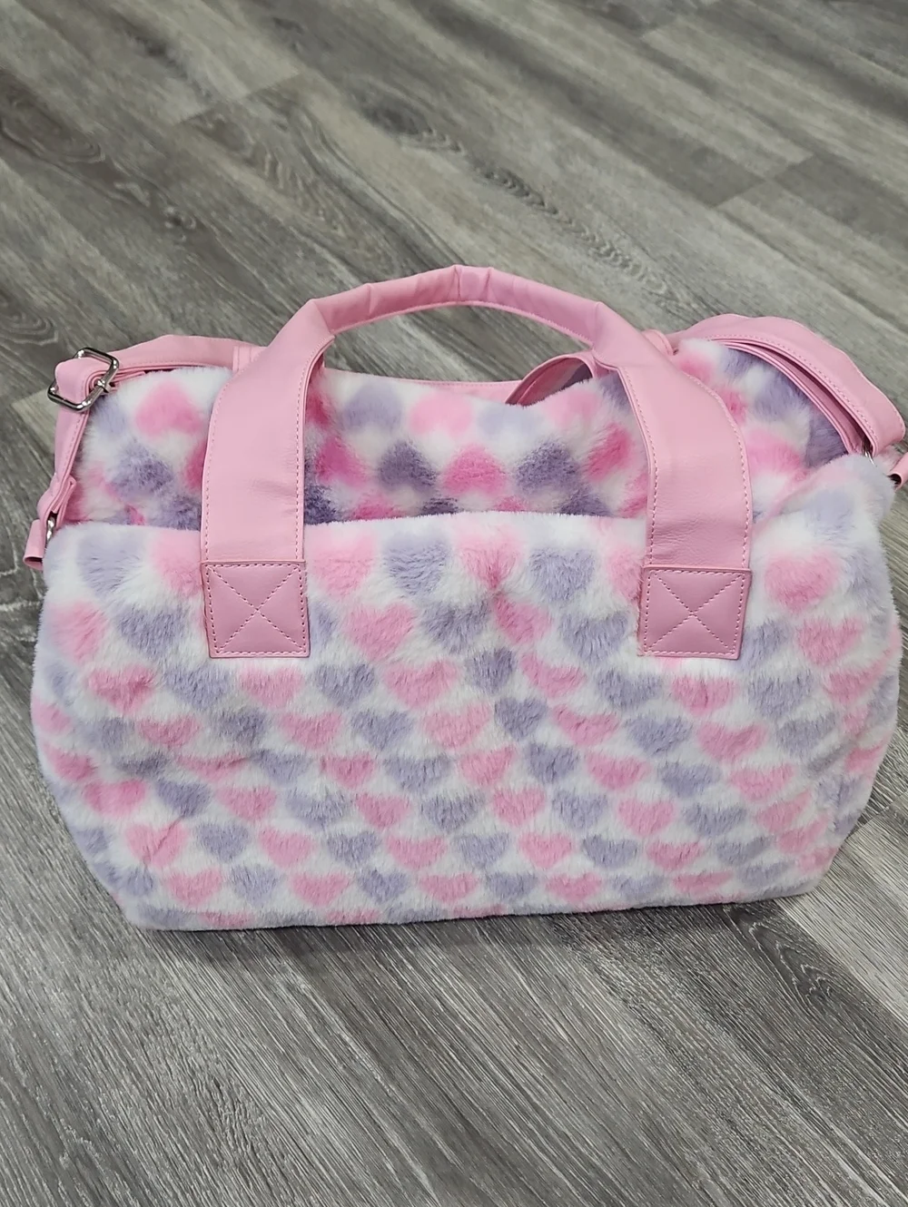 Ms. Gwen's OMG Accessories Duffle Bag Fuzzy Hearts